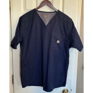 Carhartt Rugged Flex Men's Scrub Top Style-C16418 Navy Blue Size Large